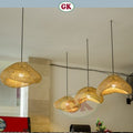 Kap Lampu Rotan BASIC 48 D30 - Handcrafted Rattan Lampshade Perfect Interior Decor For Cafe, Resto, or Home.