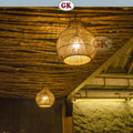 Kap Lampu Gantung Rotan BASIC 19 - Lampu Vintage Cafe