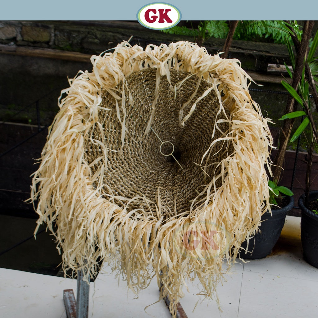 Kap Lampu Gantung Rotan RUSTIC 04 D50 - Artistic Rattan Lampshade Perfect Interior Decor for Livingroom, Bedroom, or Longue.