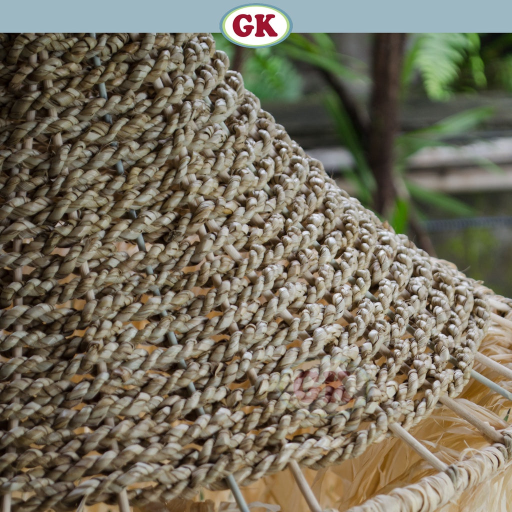 Kap Lampu Gantung Rotan RUSTIC 04 D50 - Artistic Rattan Lampshade Perfect Interior Decor for Livingroom, Bedroom, or Longue.