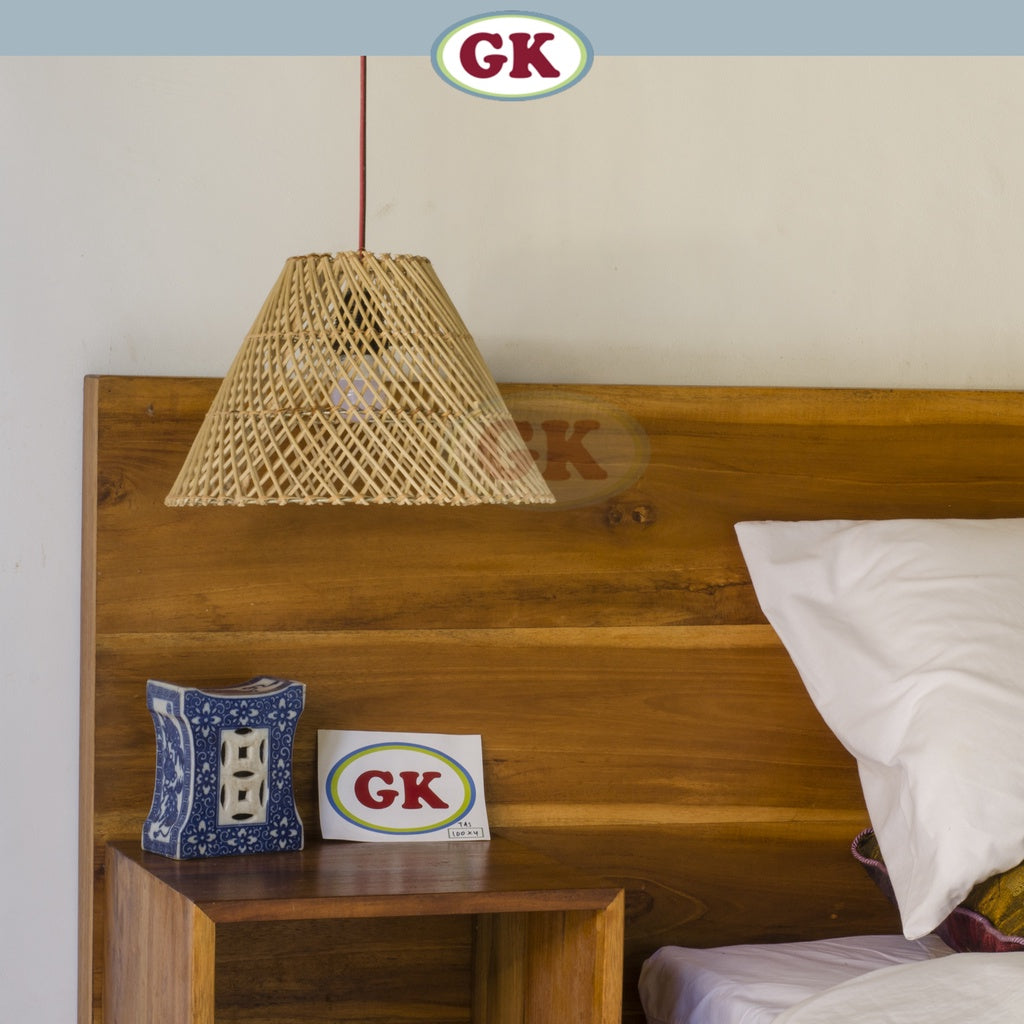 Kap Lampu Gantung Rotan BASIC 91 D30 - Handcrafted Rattan Lampshade Perfect Interior Decor For Cafe, Resto, or Home.
