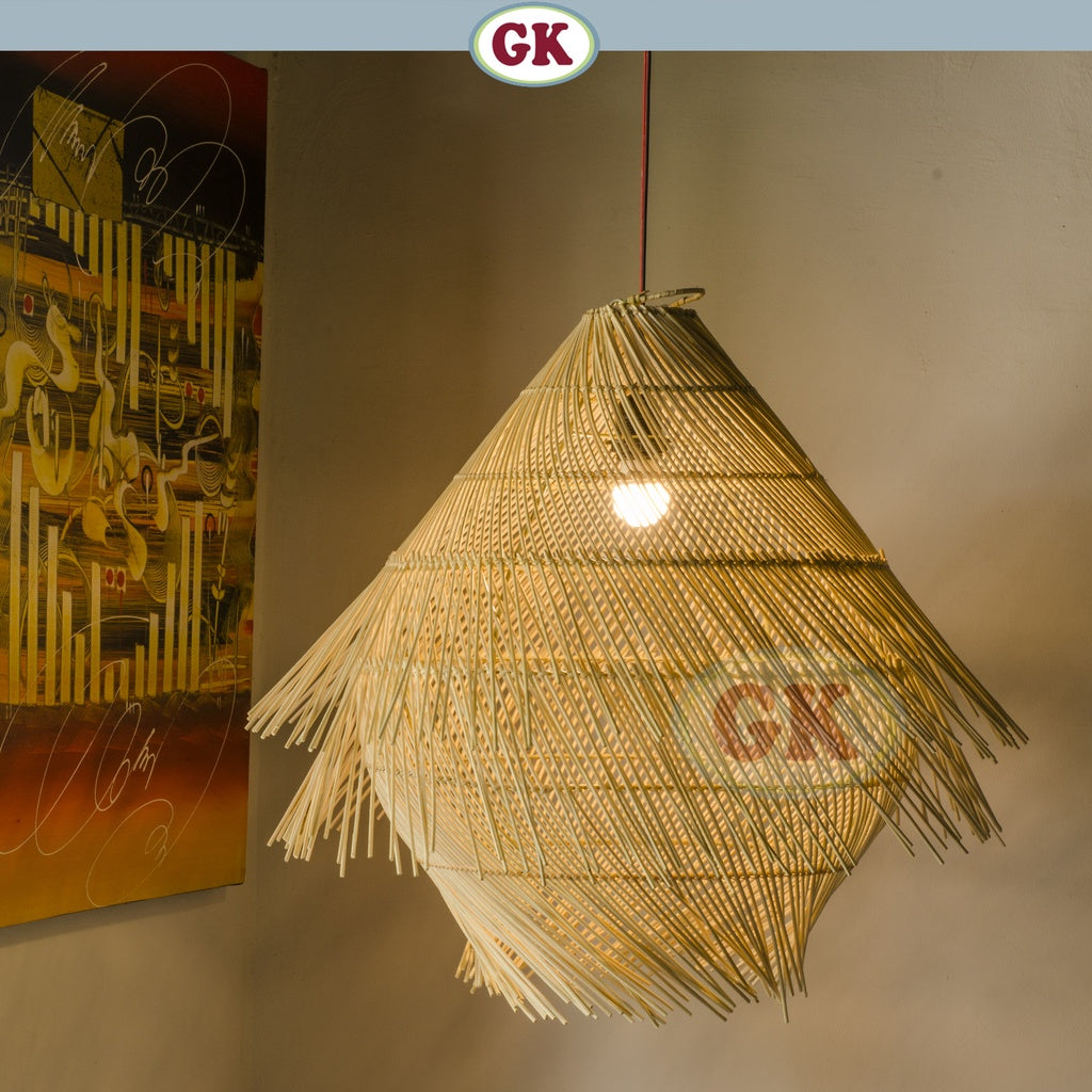 Kap Lampu Gantung Rotan BASIC 21 - Lampu Cafe Dekorasi