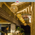Kap Lampu Gantung Rotan BASIC 15 - Lampu Bar Rotan Gantung Kafe