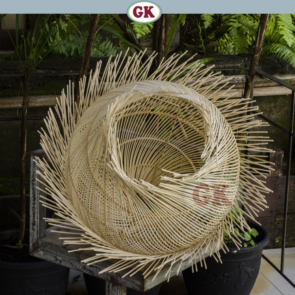Kap Lampu Gantung Rotan BASIC 21 - Lampu Cafe Dekorasi