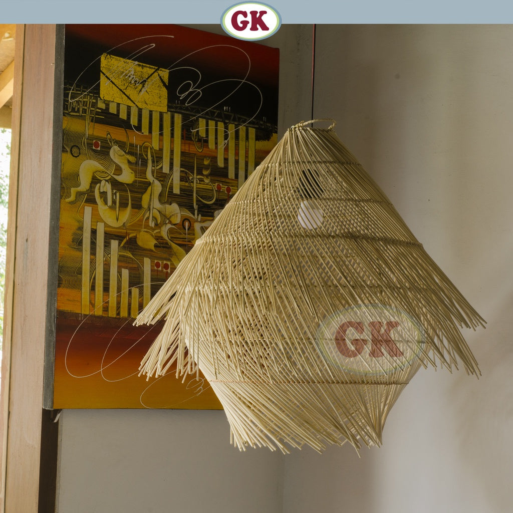 Kap Lampu Gantung Rotan BASIC 21 - Lampu Cafe Dekorasi