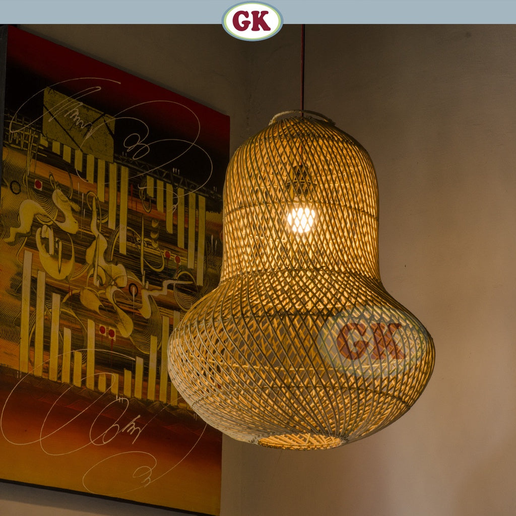 Kap Lampu Gantung Rotan BASIC 20 - Cafe Lampu Dekorasi