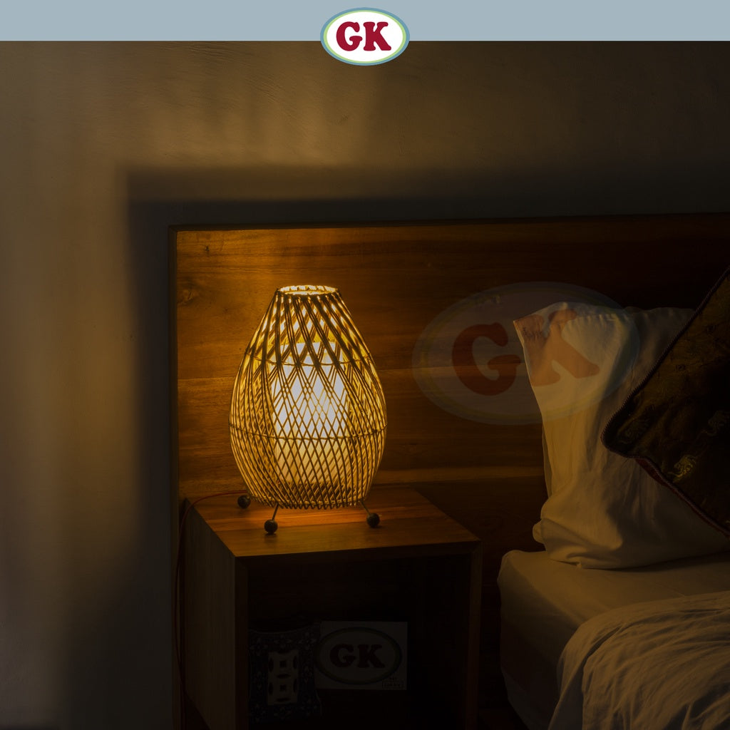 Kap Lampu Meja BASIC 82 D20 - Handcrafted Rattan Lampshade Perfect Interior Decor for Livingroom, Bedroom, or Longue.
