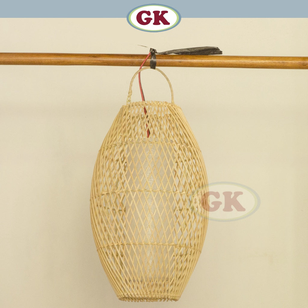 Kap Lampu Gantung Rotan LENTERA 01 D25 - Handcrafted Rattan Lampshade Perfect Interior Decor for Cafe, Resto, Hotel or Home.