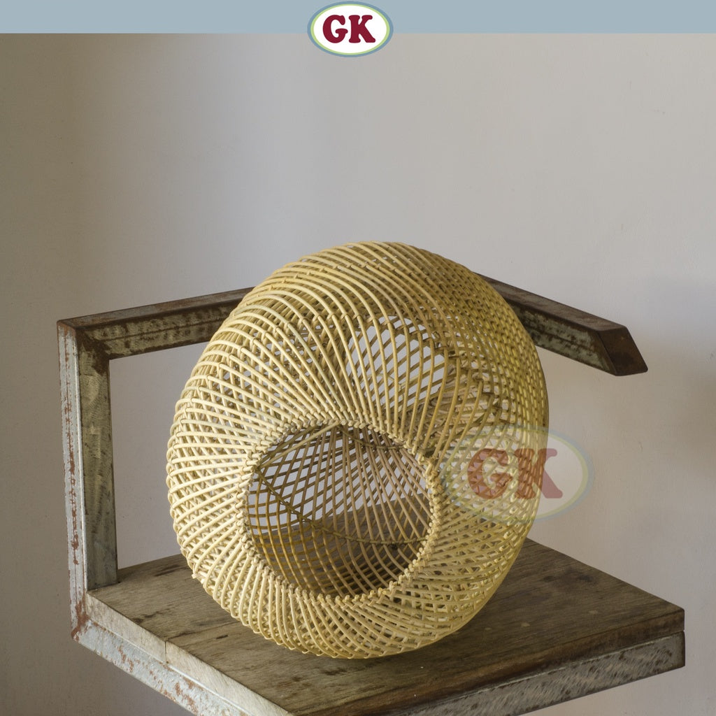 Kap Lampu Lampion BASIC 46 D30 - Handcrafted Rattan Table Lampshade Perfect Interior Decor For Livingroom, Bedroom, or Longue.