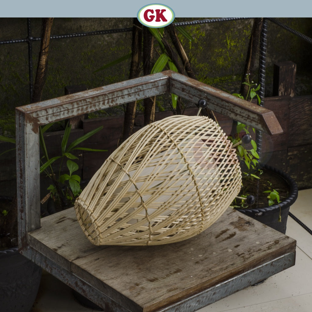 Kap Lampu Meja BASIC 82 D20 - Handcrafted Rattan Lampshade Perfect Interior Decor for Livingroom, Bedroom, or Longue.