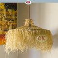 Kap Lampu Dinding Rotan RUSTIC 03 - Artistic Rattan Lampshade Perfect Interior Decor for Livingroom, Bedroom, or Longue.