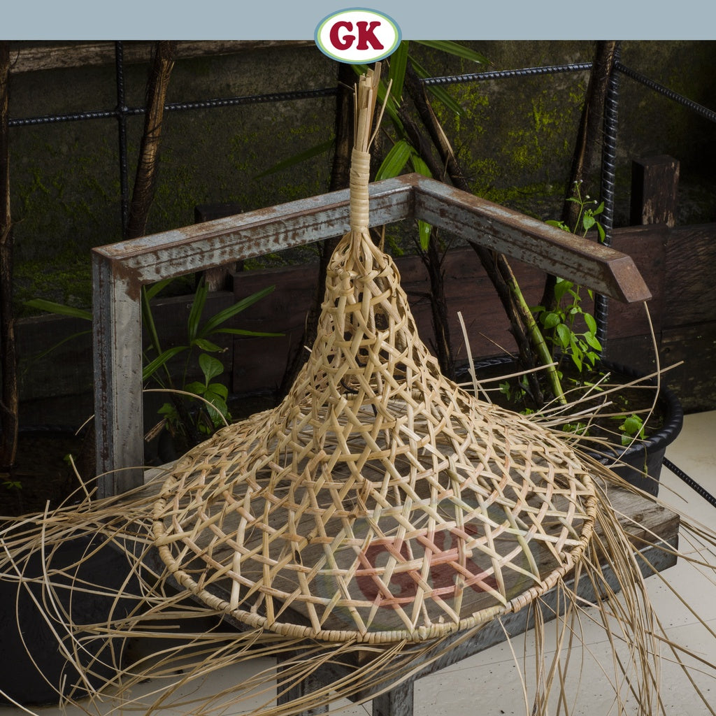 Kap Lampu Gantung Rotan RUSTIC 01 - Artistic Rattan Lampshade Perfect Interior Decor for Livingroom, Bedroom, or Longue.