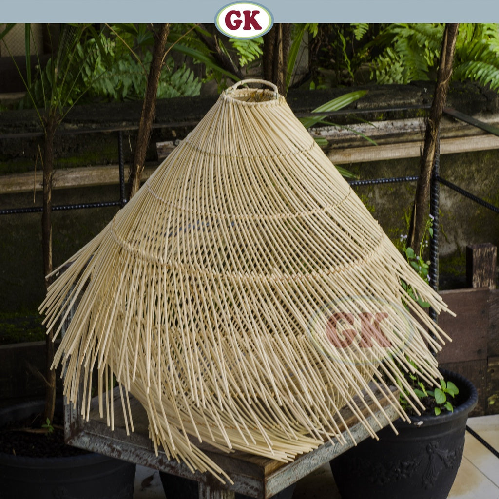 Kap Lampu Gantung Rotan BASIC 21 - Lampu Cafe Dekorasi