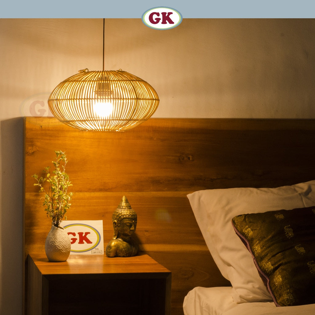Kap Lampu Gantung Rotan BASIC 85 D30 - Lampion Dekorasi Rattan Gantung