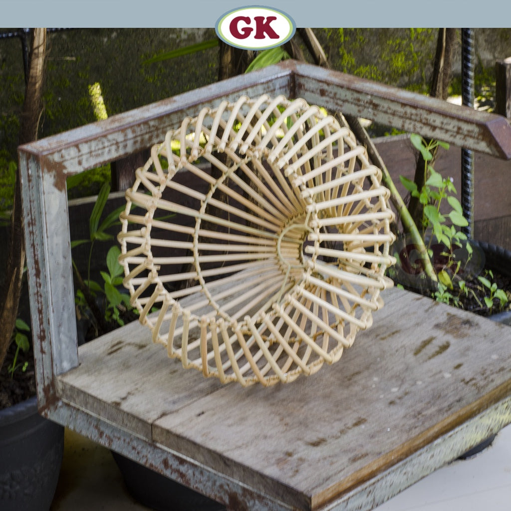 Kap Lampu Gantung Rotan BASIC 14 - Cover Rattan Gantung Tidur