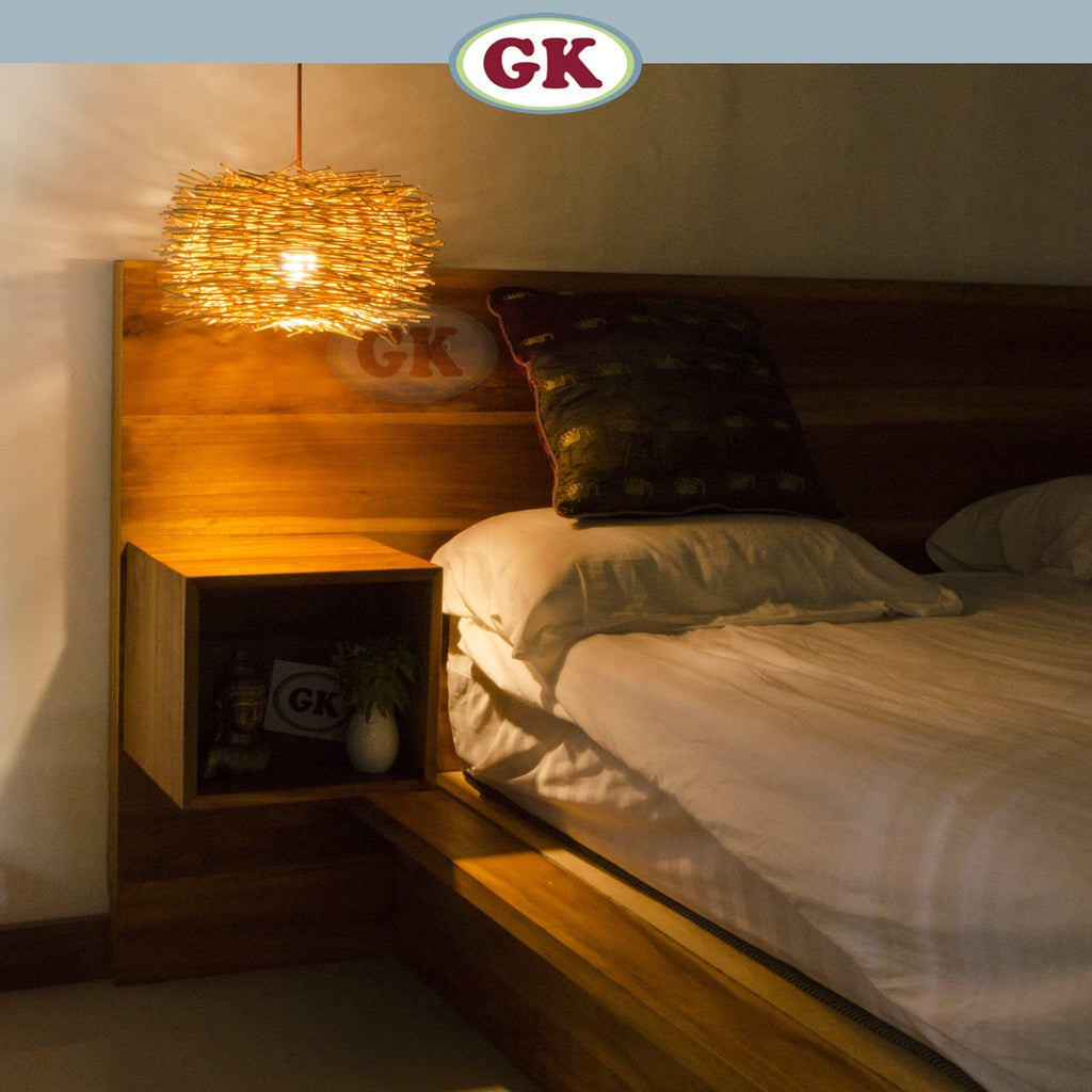 Kap Lampu Gantung Rotan BASIC 05 - Duri Rattan Decor Pendant Light Hias