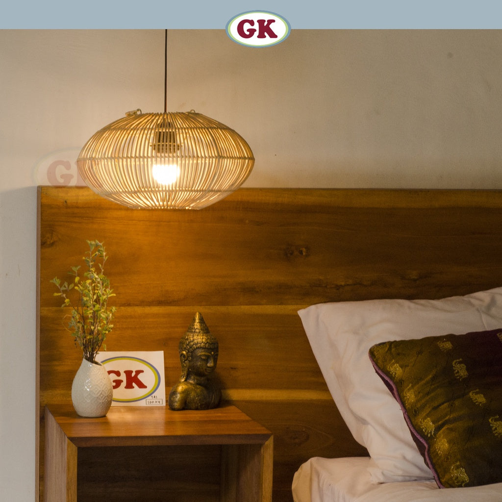 Kap Lampu Gantung Rotan BASIC 85 D30 - Lampion Dekorasi Rattan Gantung