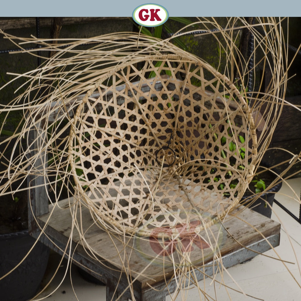 Kap Lampu Gantung Rotan RUSTIC 01 - Artistic Rattan Lampshade Perfect Interior Decor for Livingroom, Bedroom, or Longue.