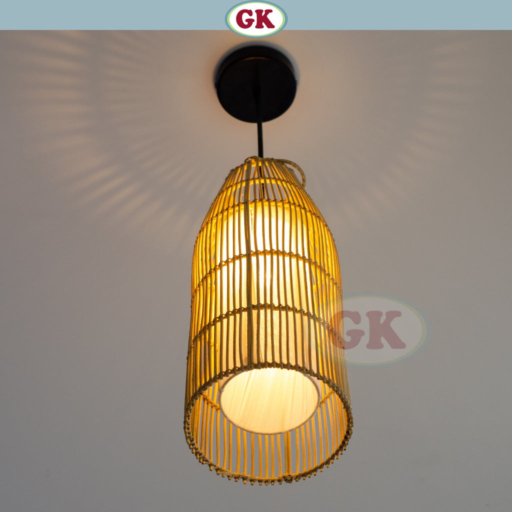 Kap Lampu Gantung Rotan LENTERA 06 D17 - Handcrafted Rattan Lampshade Perfect Interior Decor for Cafe, Resto, Hotel or Home.