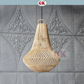 Kap Lampu Gantung Rotan BASIC 24 - Dekorasi Rotan Lampu Interior Kafe