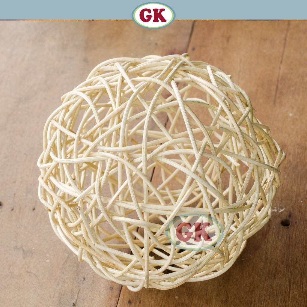 Kap Lampu Bola BASIC 64 D20 - Handcrafted Rattan Lampshade Perfect Interior Decor for Cafe, Resto, Hotel or Home.