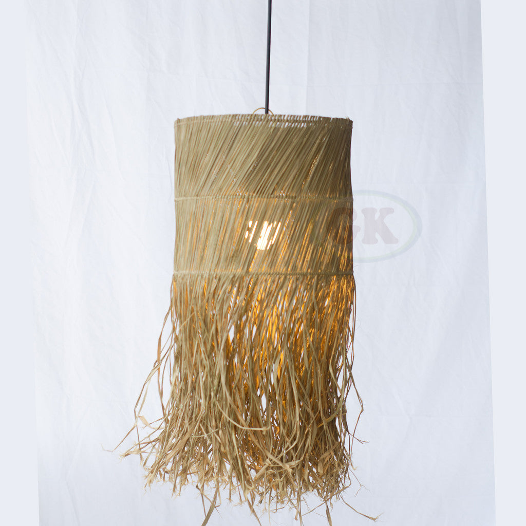 Kap Lampu Gantung Rumbai RUSTIC 46 D30 - Artistic Lampshade Perfect Interior Decor for Livingroom, Bedroom, or Longue.