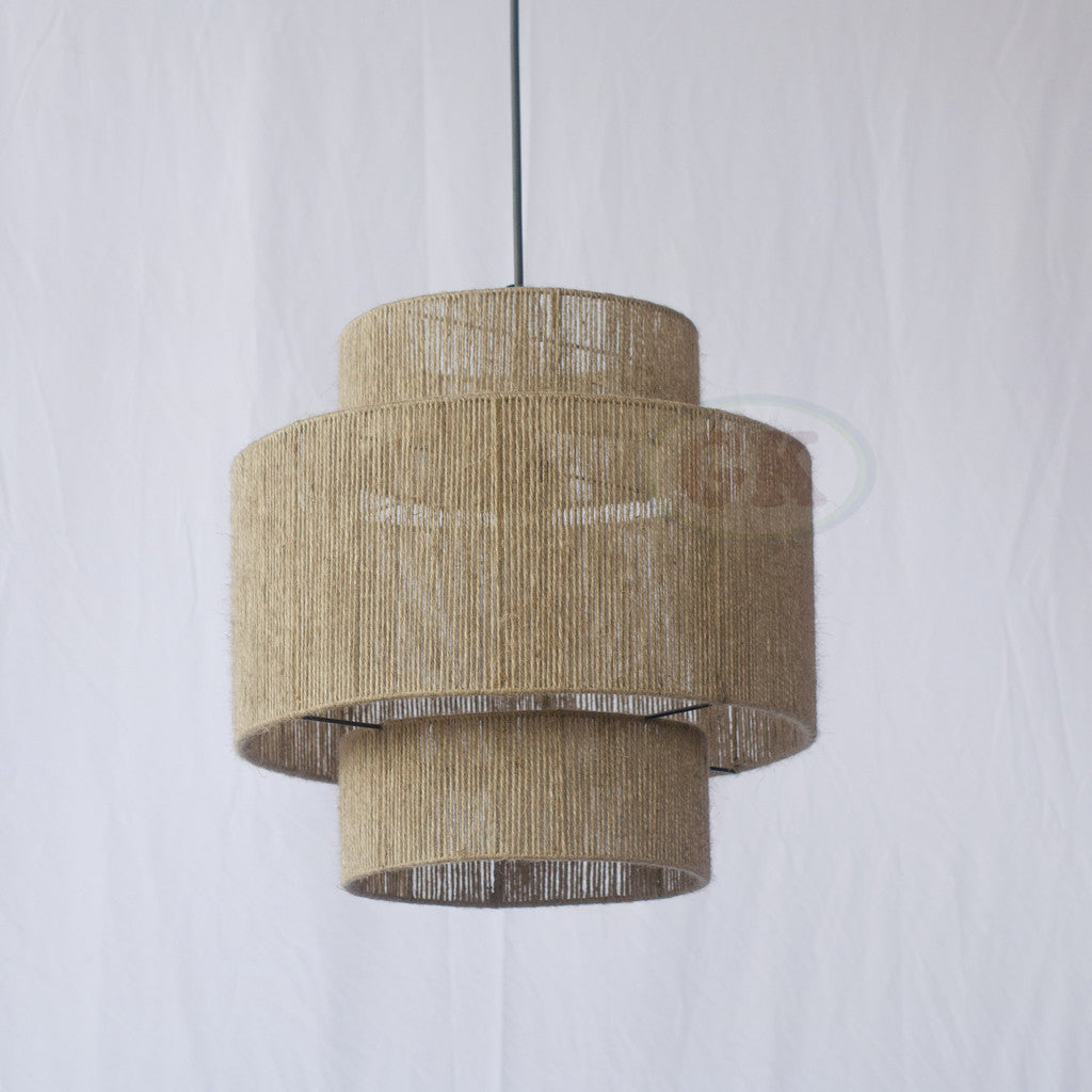 Kap Lampu Gantung Rumbai RUSTIC 47 D40 - Artistic Lampshade Perfect Interior Decor for Livingroom, Bedroom, or Longue.