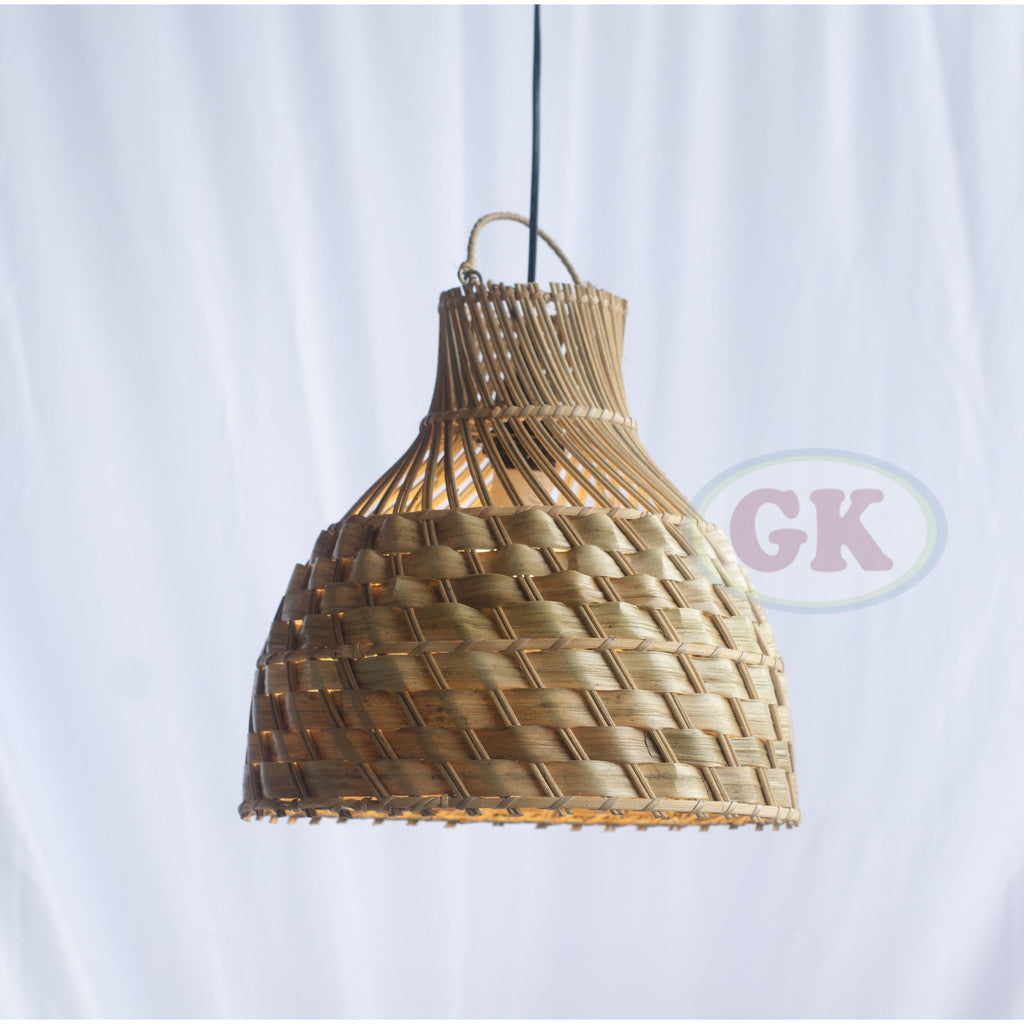 Kap Lampu Gantung Rotan RUSTIC 10 D30 - Artistic Rattan Lampshade Perfect Interior Decor for Livingroom, Bedroom, or Longue.