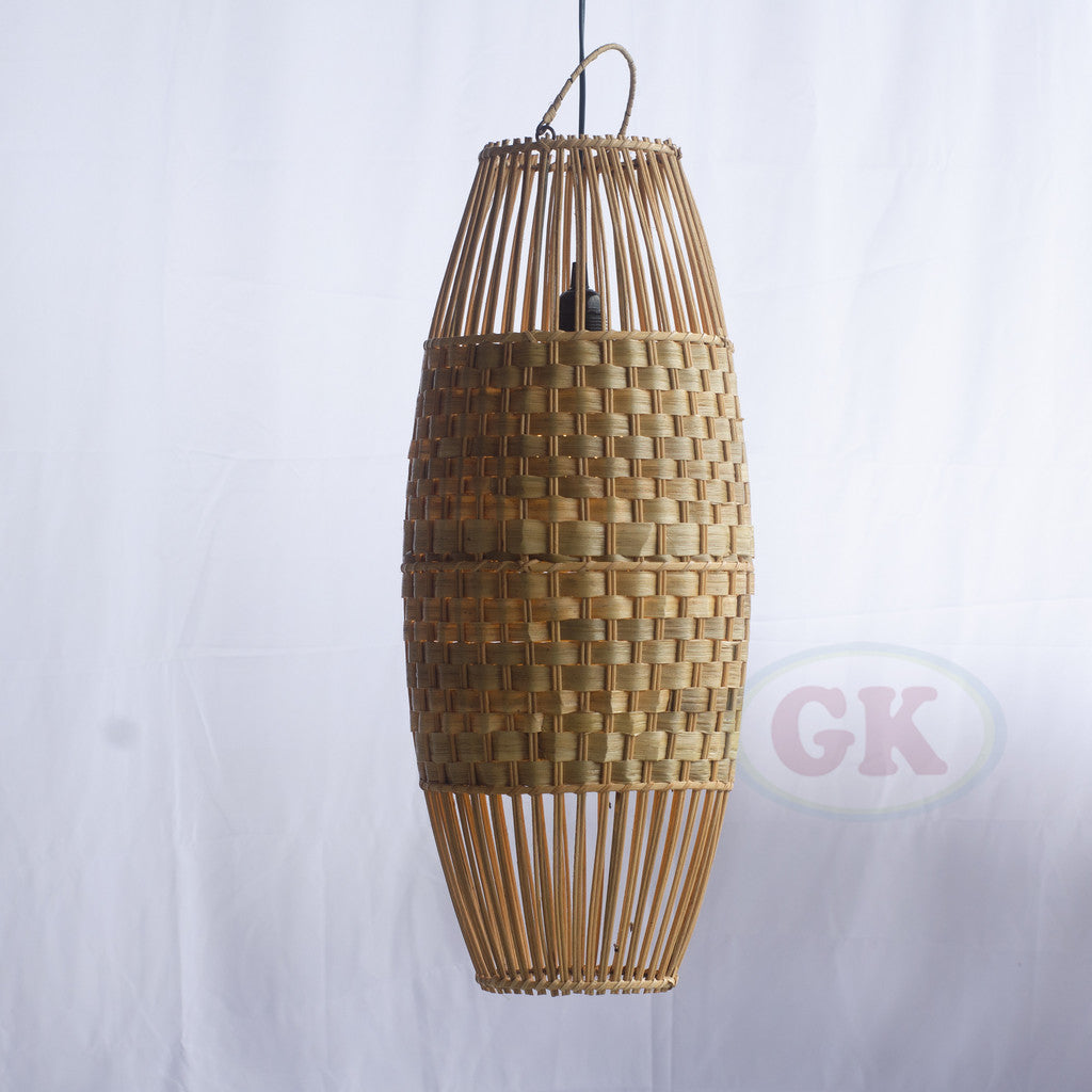 Kap Lampu Gantung Rotan RUSTIC 11 D30 - Artistic Rattan Lampshade Perfect Interior Decor for Livingroom, Bedroom, or Longue.