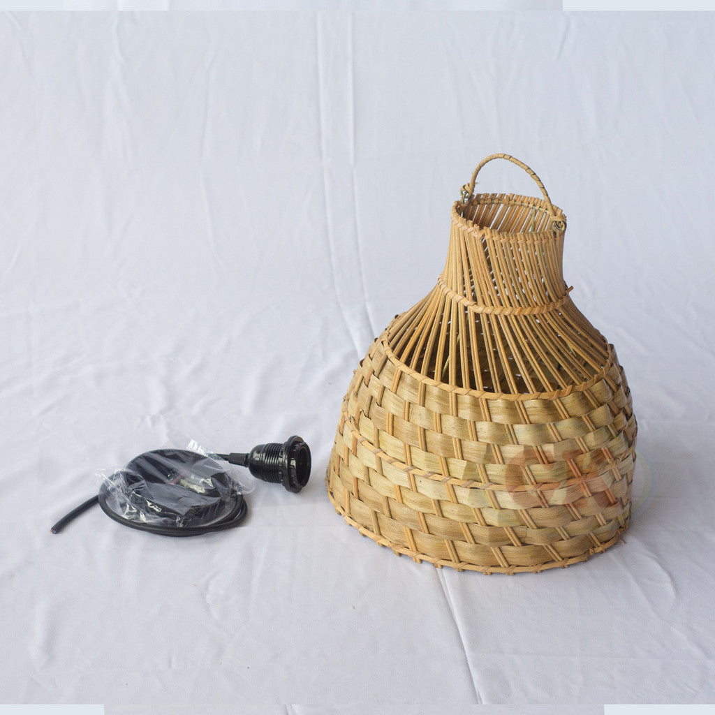 Kap Lampu Gantung Rotan RUSTIC 10 D30 - Artistic Rattan Lampshade Perfect Interior Decor for Livingroom, Bedroom, or Longue.