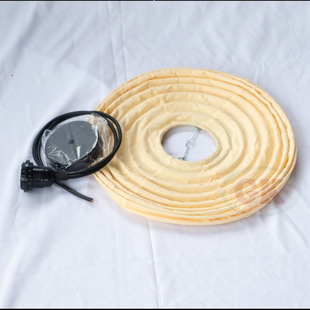 Kap Lampu Gantung Kain LENTERA 23 D40 - Handcrafted Lampshade Perfect Interior Decor for Cafe, Resto, Hotel or Home.