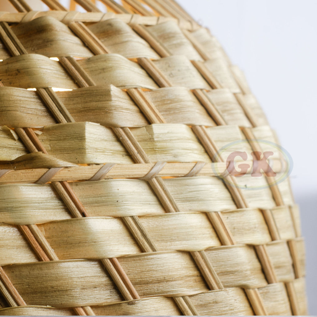 Kap Lampu Gantung Rotan RUSTIC 10 D30 - Artistic Rattan Lampshade Perfect Interior Decor for Livingroom, Bedroom, or Longue.