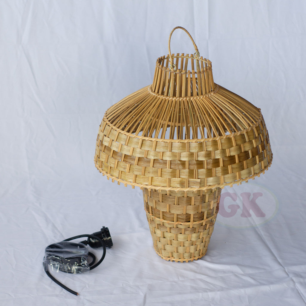 Kap Lampu Gantung Rotan RUSTIC 12 D30 - Artistic Rattan Lampshade Perfect Interior Decor for Livingroom, Bedroom, or Longue.