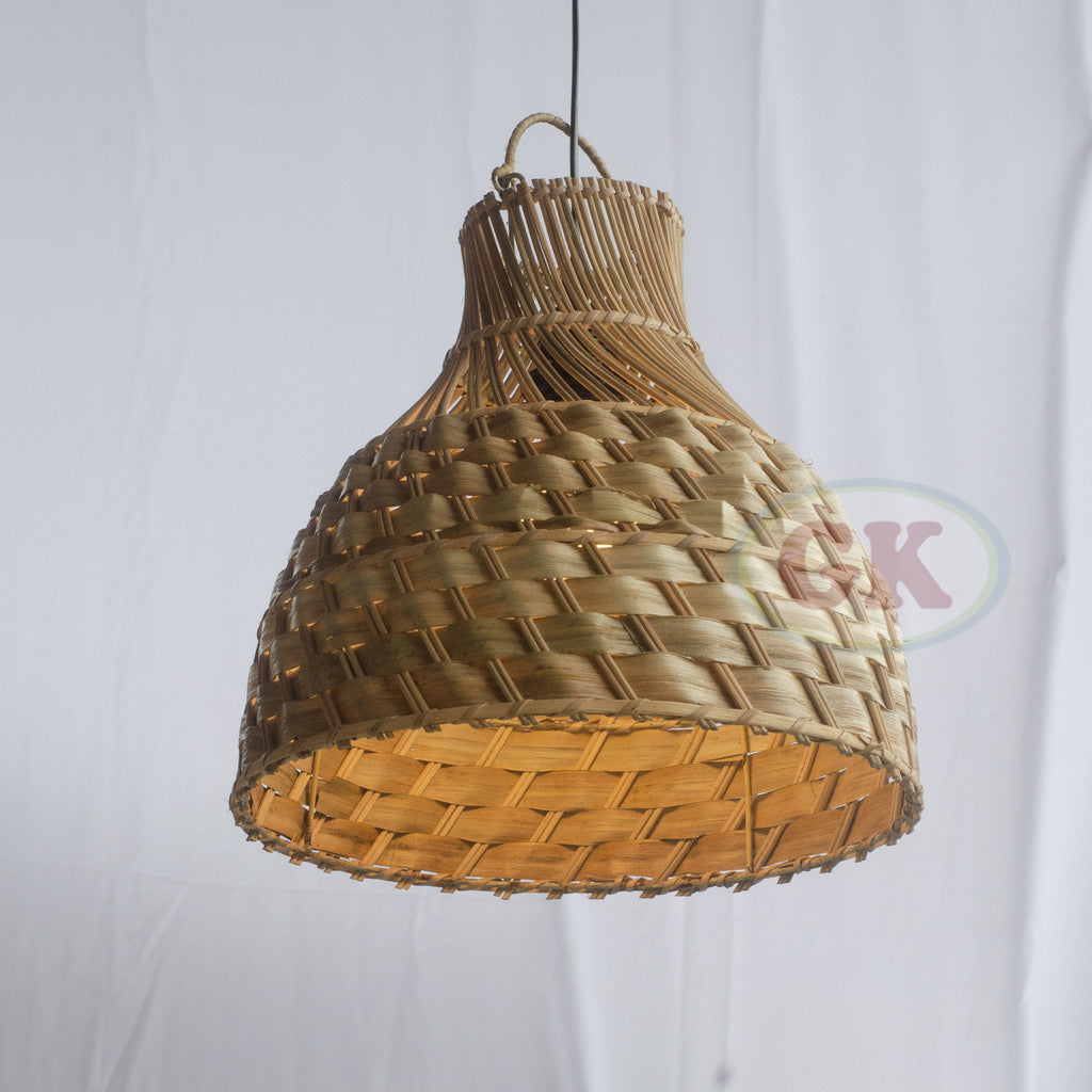 Kap Lampu Gantung Rotan RUSTIC 10 D30 - Artistic Rattan Lampshade Perfect Interior Decor for Livingroom, Bedroom, or Longue.