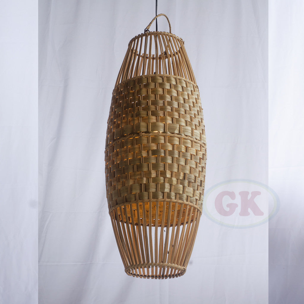 Kap Lampu Gantung Rotan RUSTIC 11 D30 - Artistic Rattan Lampshade Perfect Interior Decor for Livingroom, Bedroom, or Longue.