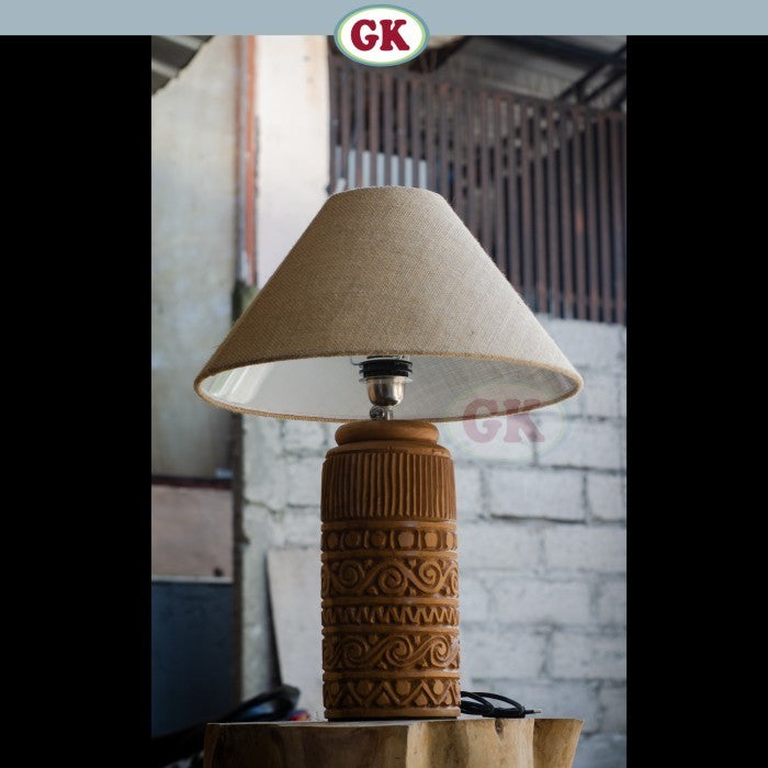 Kap Lampu Meja Rotan RUSTIC 21 D30 - Handwoven Rattan Table Lampshade Elegant Natural Decor for Bedroom, Livingroom, Lounge or Workspace.