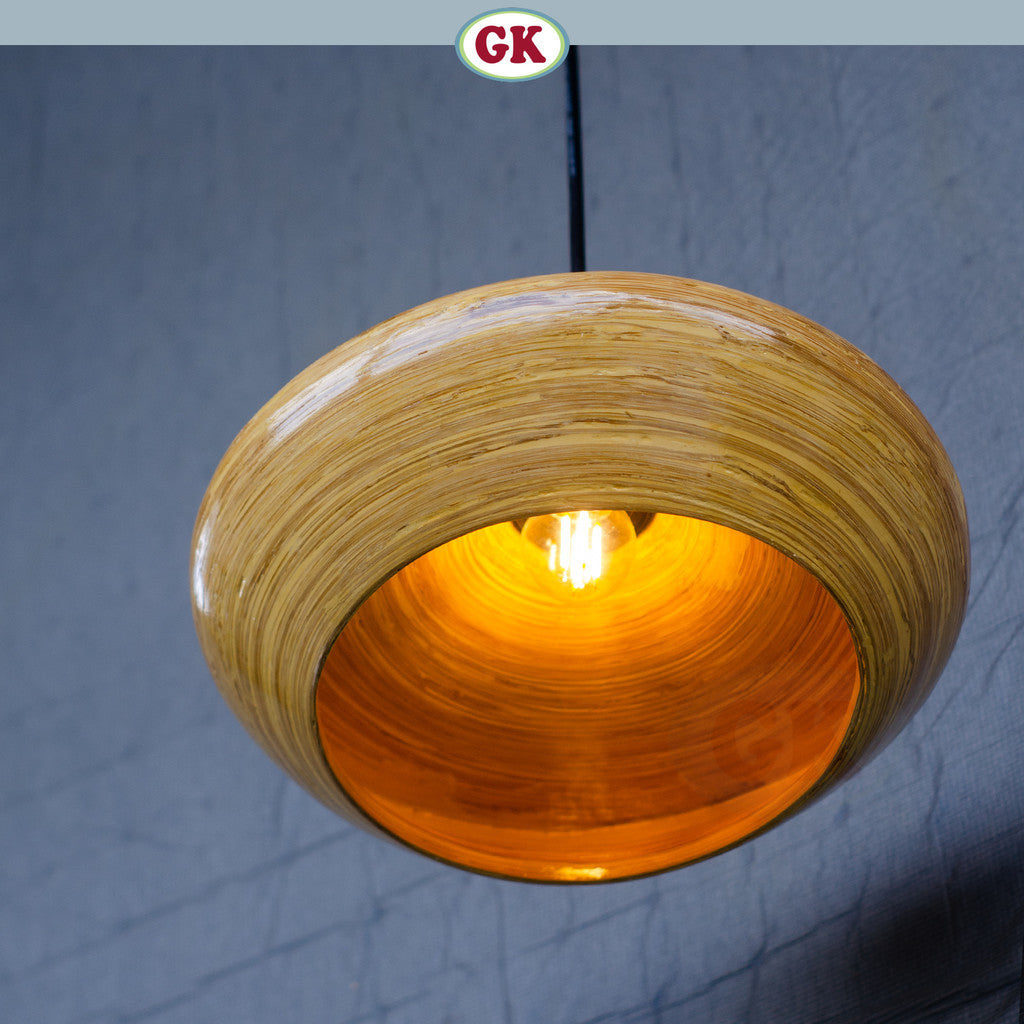 Kap Lampu Gantung Bambu BAMBOO 03 - Handcrafted Rattan Elegant Lampshade Best Interior Decor for Cafe, Resto, Hotel or Home.