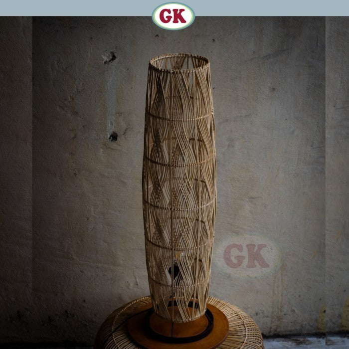 Kap Lampu Stand BASIC 66 - Handcrafted Rattan Standing Lampshade Best Interior Decor for Livingroom, Bedroom, or Longue.