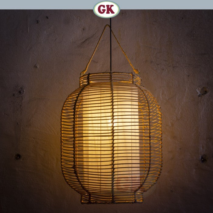 Kap Lampu Gantung Rotan LENTERA 11 D35 - Handcrafted Rattan Lampshade Perfect Interior Decor for Cafe, Resto, Hotel or Home.