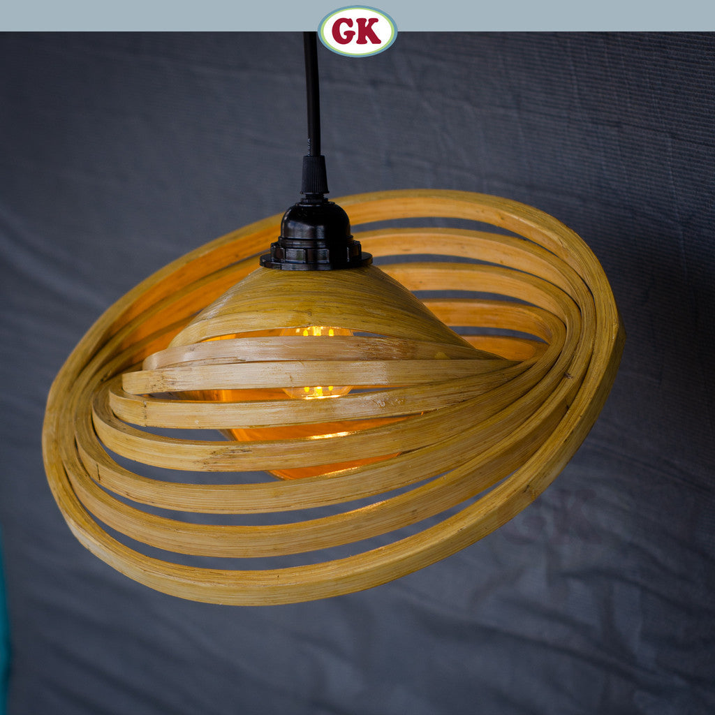 Kap Lampu Gantung Bambu BAMBOO 06 - Handcrafted Rattan Artistic Lampshade Best Interior Decor for Cafe, Resto, Hotel or Home