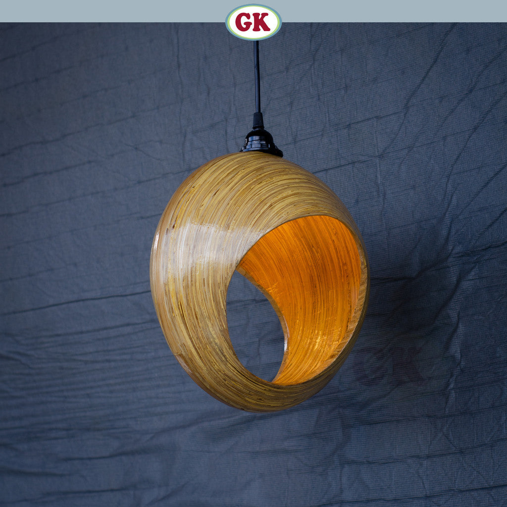 Kap Lampu Gantung Bambu BAMBOO 05 - Handcrafted Rattan Artistic Lampshade Best Interior Decor for Cafe, Resto, Hotel or Home