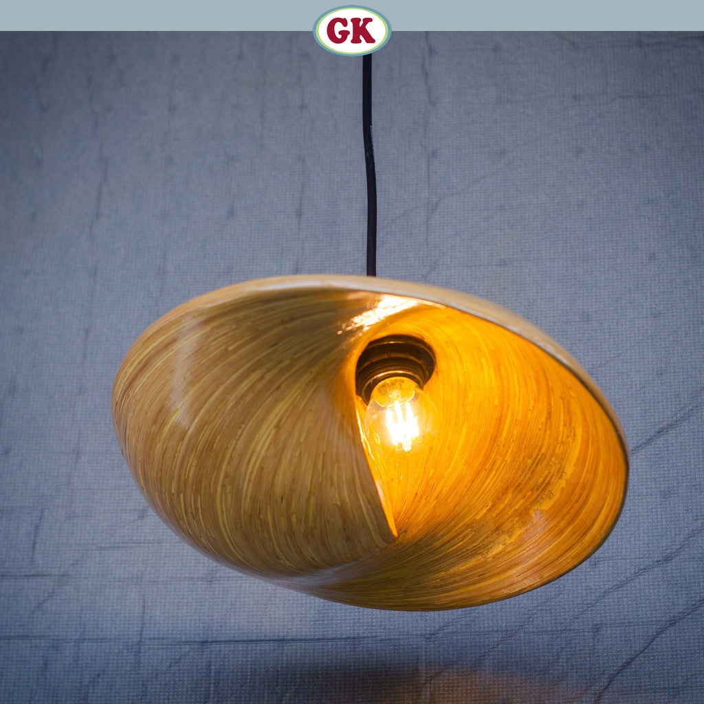 Kap Lampu Gantung Bambu BAMBOO 01 - Handcrafted Rattan Artistic Lampshade Best Interior Decor for Cafe, Resto, Hotel or Home.