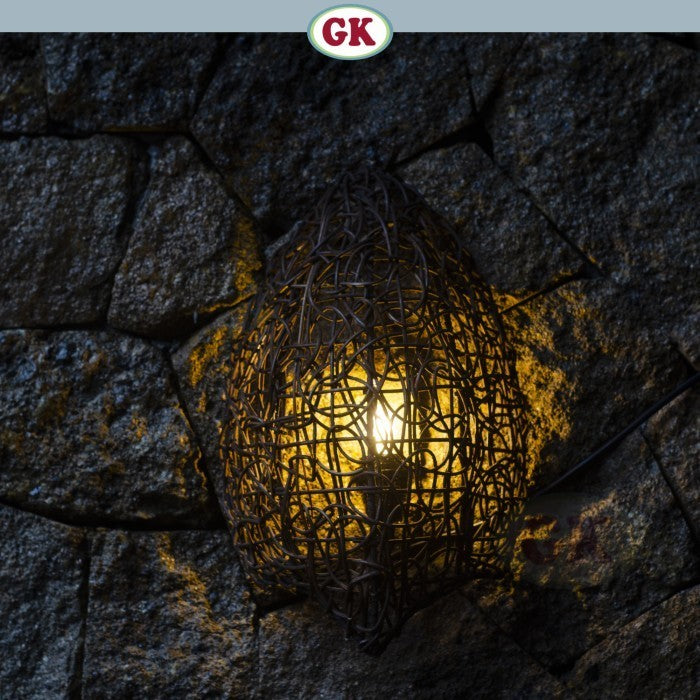 Kap Lampu Dinding Rotan RUSTIC 28 D20 - Lampu Dekorasi Dinding Estetik Interior Kamar Restoran Event