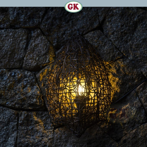 Kap Lampu Dinding Rotan RUSTIC 28 D20 - Lampu Dekorasi Dinding Estetik Interior Kamar Restoran Event