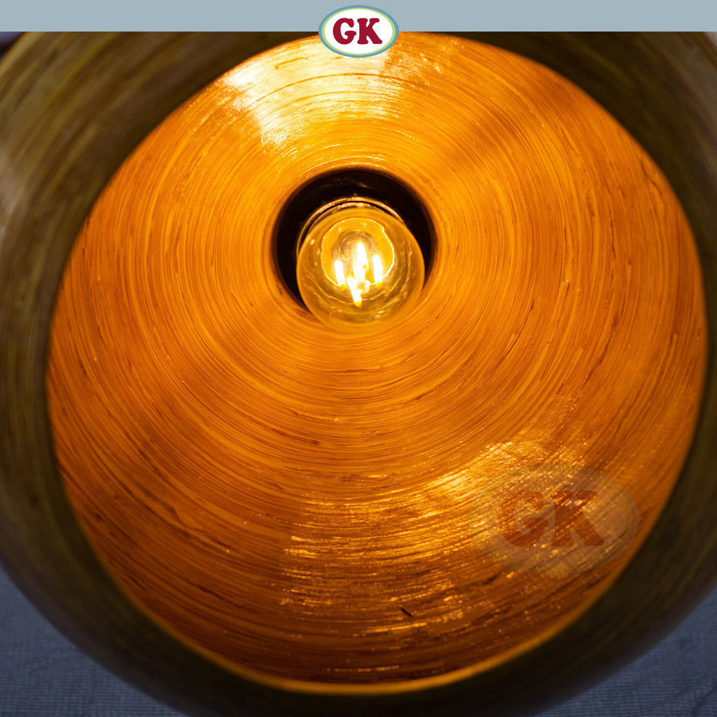 Kap Lampu Gantung Bambu BAMBOO 07 - Handcrafted Rattan Artistic Lampshade Best Interior Decor for Cafe, Resto, Hotel or Home
