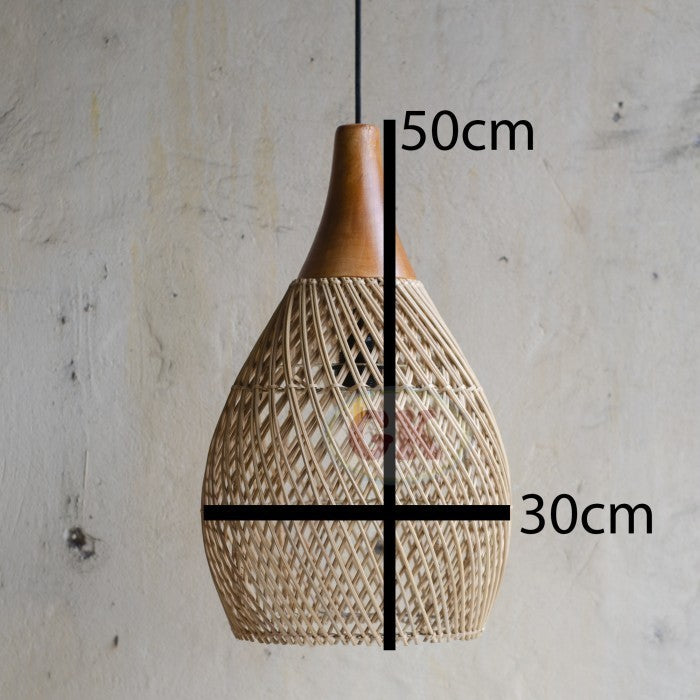 Kap Lampu Gantung Rotan KUBAH 11 - Dekorasi Lampu Sarang