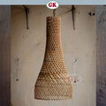 Kap Lampu Gantung Rotan BASIC 37 D30 - Handcrafted Rattan Lampshade Perfect Interior Decor for Cafe, Resto, or Home.