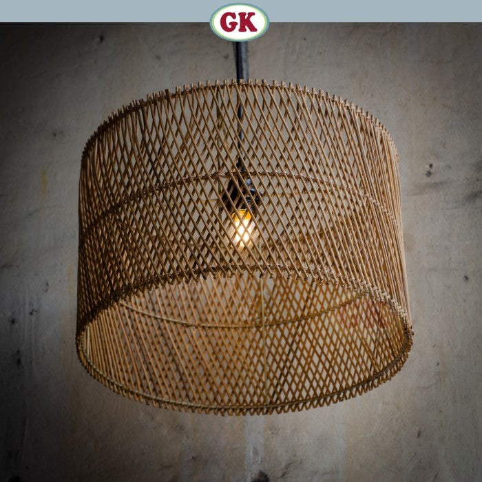 Kap Lampu Gantung Rotan BASIC 86 D40 - Lampion Dekorasi Rattan Gantung