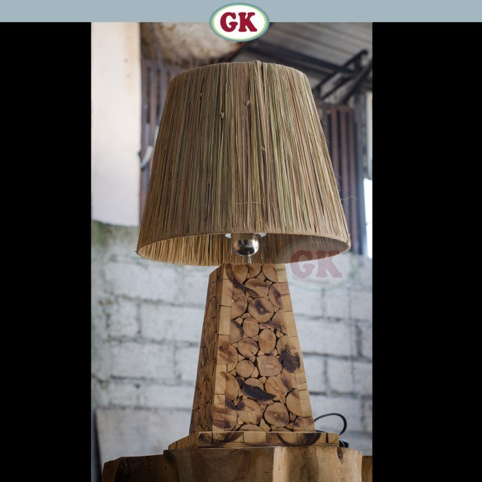 Kap Lampu Meja Rotan RUSTIC 19 D30 - Handwoven Rattan Table Lampshade Elegant Natural Decor for Bedroom, Livingroom, Lounge or Workspace.