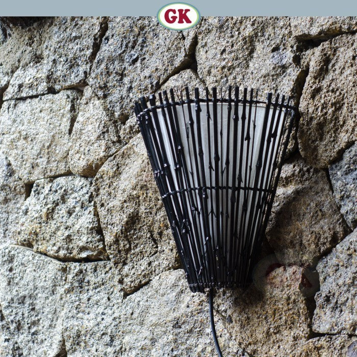 Kap Lampu Dinding Rotan RUSTIC 29 D30 - Lampu Dekorasi Dinding Estetik Interior Kamar Restoran Event